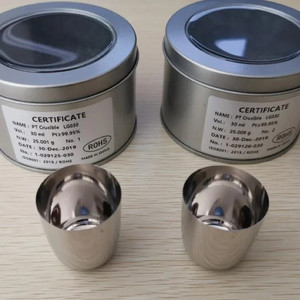 Bester Preis Klasse A Standardkapazität 15ml 20ml 50ml 80ml 100ml Platin-Tiegel 30ml Mit Deckel für Platin-Schmelzen - Product Image 5