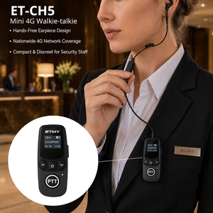 Mini Walkie Talkie 4G LTE con Auricular, 500KM de Alcance Global, Tarjeta SIM PTT, Auricular POC de Largo Alcance para Restaurante - Product Image 2