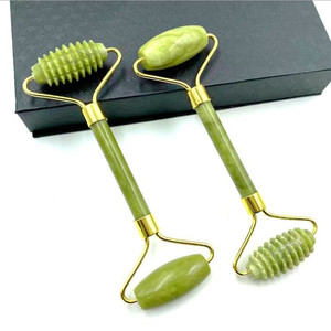 wholesale jade rollers noise free beauty jade roller set for face rose quartz facial jade roller custom logo - Product Image 6