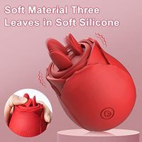 7 Vibrationsmodi und 3-Schritt-Saugfunktion 2-in-1 Rosen-Vibrator Sexspielzeug für Frauen Masturbation Dreizungen-Massagegerät