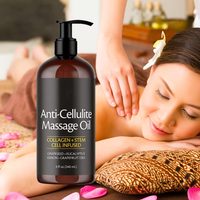 Huile de massage corporelle végétalienne anti-âge au gingembre, huile amincissante chaude anti-cellulite 240ml, qualité thérapeutique, parfum naturel aux herbes