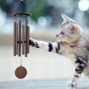 Campanas de viento grandes de aluminio con trampas de viento de madera para uso en exteriores, adecuadas para decoración de patios y ambiente Zen al aire libre - Product Image 5