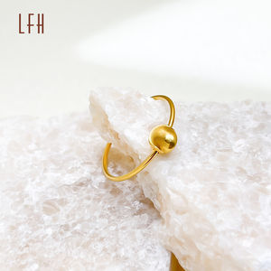 Anillos o Anillos de Compromiso de Oro Puro de 18k de Samsung Solid Gomeanwell, Anillo Delgado de Oro Real, Venta al por Mayor - Product Image 2