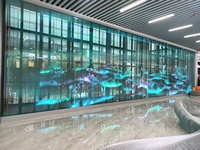 Écran publicitaire extérieur étanche à grille transparente LED haute luminosité personnalisé