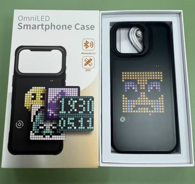 RK-C460  Smart RGB Phone Case - Color-changing Pattern APP - Control Lighting Screen Light - Magnetic Phone Case