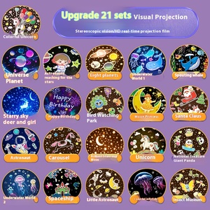 Caja de Música Romántica Moderna con Proyección, Proyector LED Recargable, Luz Nocturna de 360 Grados, Mini ABS, Control Táctil, Regulable, para Bebés y Niños - Product Image 6