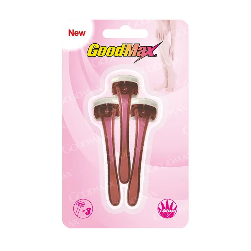 Goodmax biểu tượng tùy chỉnh người phụ nữ dao cạo cạnh duy nhất lưỡi dao cạo Bikini dao cạo cho cô gái