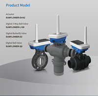 Vanne d'irrigation intelligente en plastique double mode 4G/LoRa pour l'agriculture, vanne à boisseau sphérique électrique à commande à distance, surveillance à distance IP67+
