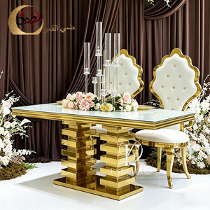 Modern Furniture Wedding Chairs With Stainless Steel Arm in Golden Color - Product Image 5