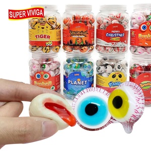 Bonbons en forme d'œil <span class=keywords><strong>effrayant</strong></span> pour Halloween en gros, OEM/ODM, bonbons gélifiés amusants en forme d'œil, bonbons halal aux saveurs fruitées pour enfants, emballés en boîte - Product Image 1