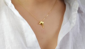 Collar de Stingray chapado en oro Collar de Stingray delicado Collar chapado en oro Joyería para todos los días Regalo para mejores amigos Regalo minimalista - Product Image 3