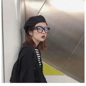 Nouvelles lunettes anti-lumière bleue, monture rectangulaire en PC, légères, verres plats, unisexe, élégantes, printemps 2021 - Product Image 3