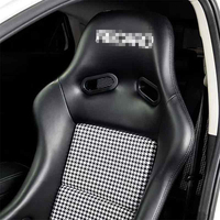Siège baquet de voiture modifié MICO Racing en fibre de carbone avec surpiqûres en forme de losange Luxus Premium
