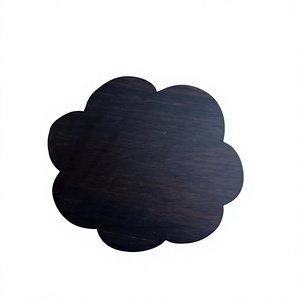 Eco-Friendly Wooden Coffee <b>Coaster</b> <b>Set</b> <b>with</b> <b>Holder</b> Contemporary Design Round 33cm Diameter for Home Office Restaurant - Product Image 4