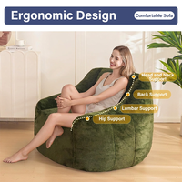 Fauteuil pouf pliable compact en tissu – Confortable, style tatami, design créatif en forme de nuage, monoplace, sans accoudoirs, sans cadre