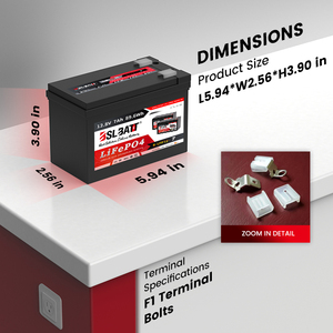 แบตเตอรี่ลิเธียม BSLBATT 12v 7ah 20ah 30ah 50ah 100ah 200ah แบตเตอรี่ลิเธียมไอรอนฟอสเฟต B-LFP12-7 แบตเตอรี่ลิเธียม 12v 20ah - Product Image 5