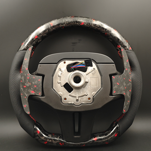 Volante LED in Carbonio Forgiato Rosso Personalizzato per <span class=keywords><strong>BMW</strong></span> <span class=keywords><strong>G11</strong></span> G20 G21 G22 G30 M2 G87 M3 G80 G81 M4 G42 G82 M5 F90 G05 G06 X3M F97 - Product Image 3