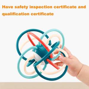 Hochet pour bébé en silicone sans BPA, <span class=keywords><strong>anneau</strong></span> <span class=keywords><strong>de</strong></span> <span class=keywords><strong>dentition</strong></span> doux, jouet sensoriel pour la <span class=keywords><strong>dentition</strong></span> - Product Image 6