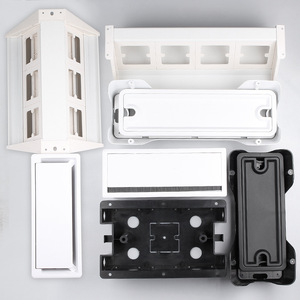 Boîte de gestion des câbles de bureau rectangulaire murale détachable en plastique PP, organisateur de câblage multifonctionnel, accessoire - Product Image 1