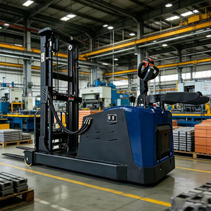 Apilador de doble elevación de 1500 kg para almacén con plataforma completa - Product Image 6
