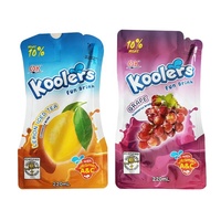 Sachets en plastique personnalisés pour boissons liquides avec paille, pour machine de remplissage de jus en aluminium, pochettes verticales à bec verseur