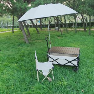 सभी इलाके 4-पहिया ढहने वाले फोल्डिंग गार्डन वैगन टेलीस्कोपिक हैंडल और अनुकूलन ओएम छतरी समर्थन - Product Image 2