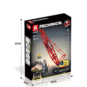 Juguete de construcción de grúa sobre orugas con control remoto, juguete de bloques de construcción de plástico, juguetes de construcción de ingeniería, regalo - Product Image 2