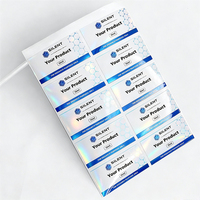 Autocollant holographique personnalisé 3ml, auto-adhésif, durable, imperméable, résistant à l'huile, étiquette laser avec logo d'entreprise pour l'emballage des flacons