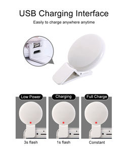 Anneau Lumineux Portable Mini Q pour Téléphone Portable, Luminosité Réglable, Lumière d'Appoint à Clip pour <span class=keywords><strong>Selfie</strong></span>, Maquillage et Vidéo - Product Image 4