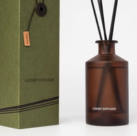 Ensemble d'arômes de haute qualité : Spray d'ambiance, diffuseur et bougie artisanale gravée avec logo, dans un coffret de luxe