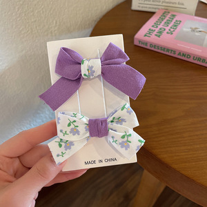 Fresh Fabric Hair Accessory Hair <strong>Clip</strong> Cute Floral Korean-style Children's <strong>Clip</strong>-on Hair Band Duckbill-shaped <strong>Small</strong> Frilly <strong>Bows</strong> - Product Image 5