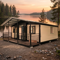 Maison préfabriquée modulaire extensible et pliable de 20 pieds ou 40 pieds, en panneaux sandwich d'acier, design moderne, 1 à 5 chambres, mini-maison, bureau, bâtiment