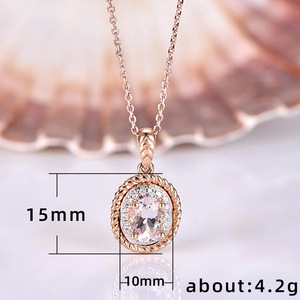 Elegante Collana con Pendente a Goccia per Donne, Catena con Pietre Scintillanti, Gioiello alla Moda, Regalo per Compleanno o Festa - Product Image 5