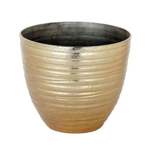 Pot de fleurs moderne en métal doré sans support pour salon, chambre, hôtel et restaurant, pour l'exposition de plantes - Product Image 5