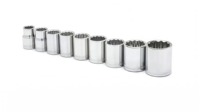 Jeu de douilles chromées 3/8'' à 12 pièces, personnalisable OEM, qualité industrielle pour réparation automobile et mécanique