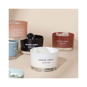 AIKUN Parfum de maison de luxe Cire de soja parfumée Aromathérapie Bougie Kerze Pierres précieuses Bougie en cristal de guérison avec cristaux à l'intérieur - Product Image 6