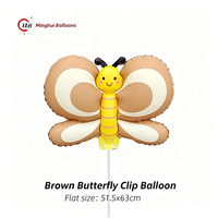 Ballon en Mylar à clipser en forme d'animal de dessin animé mignon, Licorne Dinosaure Oie Papillon, pour fête d'anniversaire d'enfants