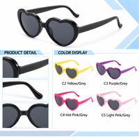Lunettes de soleil à monture en forme de cœur de luxe à la mode de haute qualité logo personnalisable Lunettes de soleil UV400 en plastique