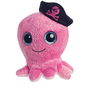 Moda peluche grandi occhi polpo giocattolo simpatico animale di mare farcito morbido peluche pirata bambino polpo