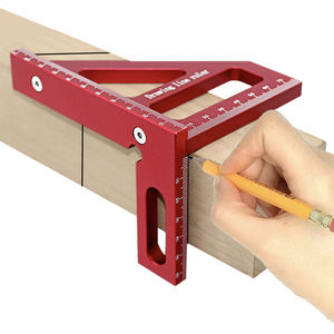 Règle de marquage de charpentier multifonctionnelle Jauge d'angle pour le travail du bois Rapporteur carré Règle de ligne de dessin - Product Image 5