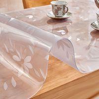 Prix surprise : Rouleau de feuille de PVC souple transparente, imprimée, de qualité standard, pour nappe, en plastique flexible