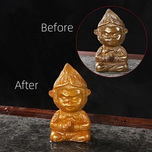 Figurine de <span class=keywords><strong>poisson</strong></span> <span class=keywords><strong>rouge</strong></span> en résine changeant de couleur, artisanat chinois, accessoires pour théière, ornements de maison Feng Shui - Product Image 2