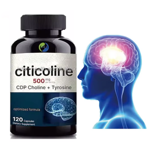 Cápsulas de Citicolina Ausreson 500mg para la Salud Cerebral, Uso en Adultos, Certificación ISO9001/Halal/Kosher, 60/90/120 Cápsulas/Botella - Product Image 1