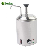 Distributeur de sauce au fromage Nacho, machine chauffante 2,3 L, distributeur de sauce au chocolat chaud, distributeur de nourriture avec pompe en acier inoxydable chauffante