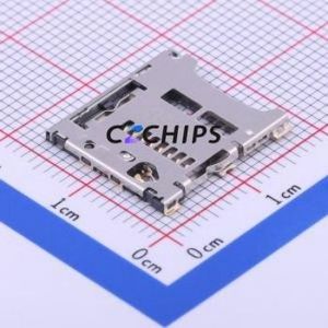 TF-107 SD Card / Memory Card Connector SMD Connector Card Tray Type MicroSD Card (TF Card) Card Holder 1.35mm - Product Image 1