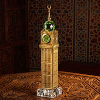 Modèle de la tour de l'horloge de la Mecque en cristal, souvenir 3D, décoration de bureau, cadeau islamique