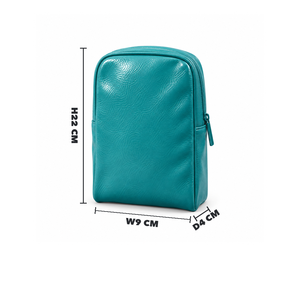 Sac cosmétique de haute qualité, personnalisation ODM OEM, sac de soirée en cuir BSCI, pochette de rangement avec fermeture éclair métallique - Product Image 1
