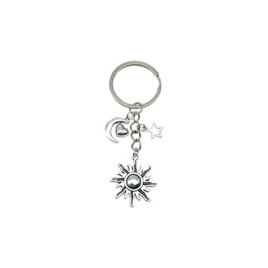 Antique Silver Sun Moon Star <b>Keychain</b> Zinc Alloy Portable Jewelry Accessory For Creative DIY Gifts ER543 - Product Image 5