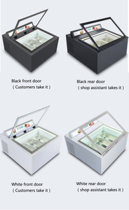 110V 220V Thương Mại Xách Tay Mini Ice Cream Hiển Thị Tủ Đông Countertop Gelato Bánh Hiển Thị Tủ Lạnh Nhỏ Ice Cream Showcase - Product Image 6