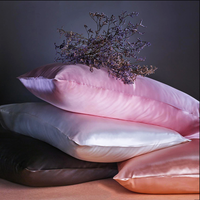 Taie d'oreiller 100% Soie de Mûrier, Lot de 2, Luxe, Antistatique, Fermeture à Enveloppe, 16-19 Momme, Rafraîchissante, Taille Queen, pour Cheveux et Peau